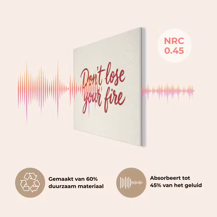 Don't lose your fire - Rood - Wit - Minimalistisch PET vilt klein -USP_NL