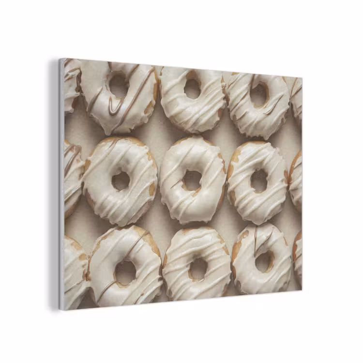 Donuts - Chocolade - Wit - Beige PET vilt klein -3d