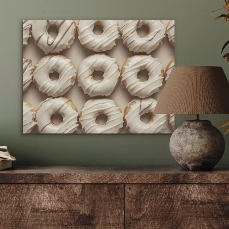 Donuts - Chocolade - Wit - Beige PET vilt klein -sfeer2