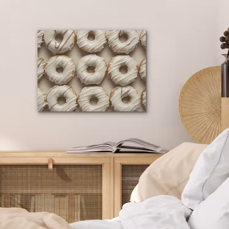 Donuts - Chocolade - Wit - Beige PET vilt klein -sfeer3