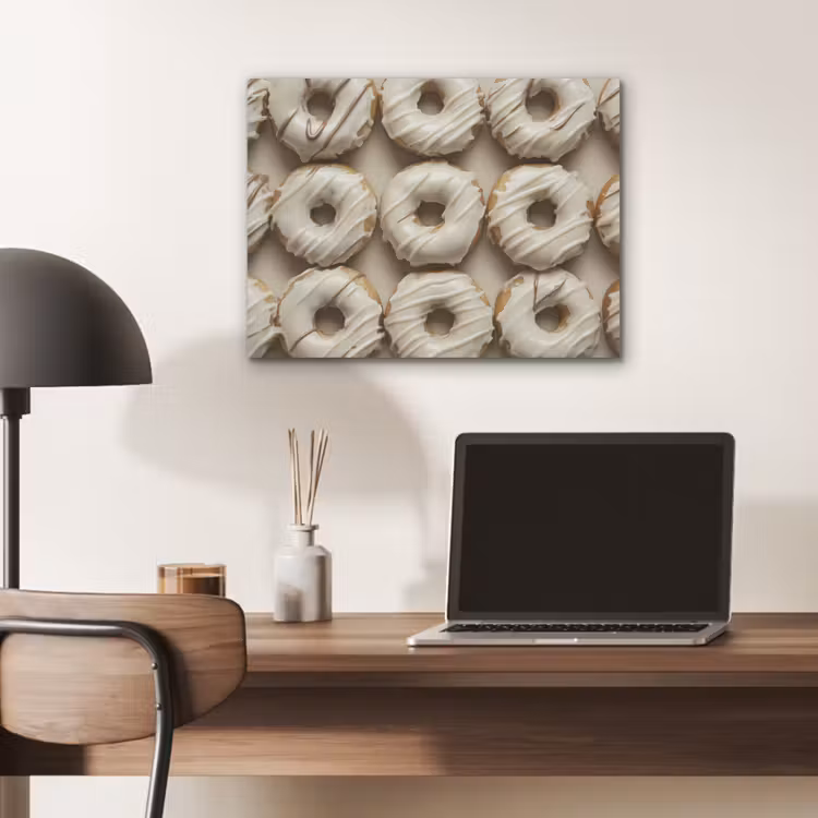 Donuts - Chocolade - Wit - Beige PET vilt klein -sfeer5
