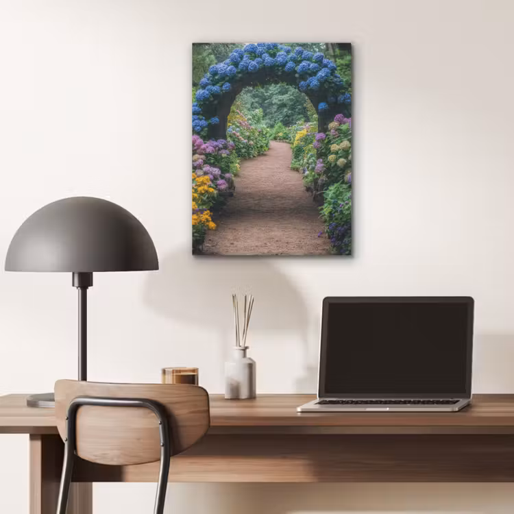 Doorkijk - Bloemen - Hortensia - Pad PET vilt klein -sfeer5