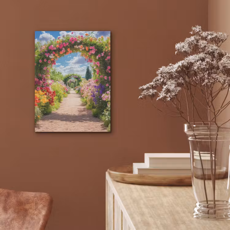 Doorkijk - Bloemen - Kleurrijk - Natuur PET vilt klein -sfeer4