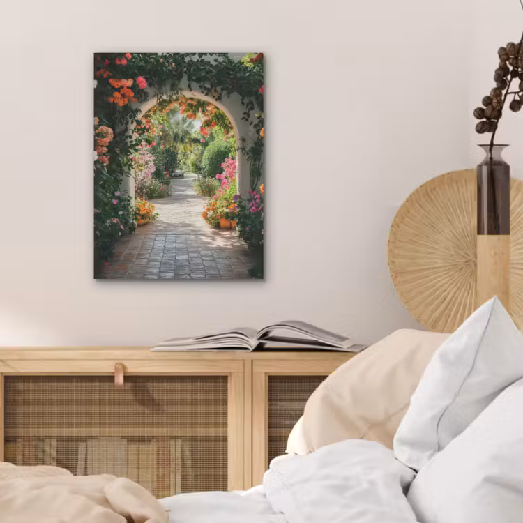 Doorkijk - Bloemen - Natuur - Bloementuin PET vilt klein -sfeer3