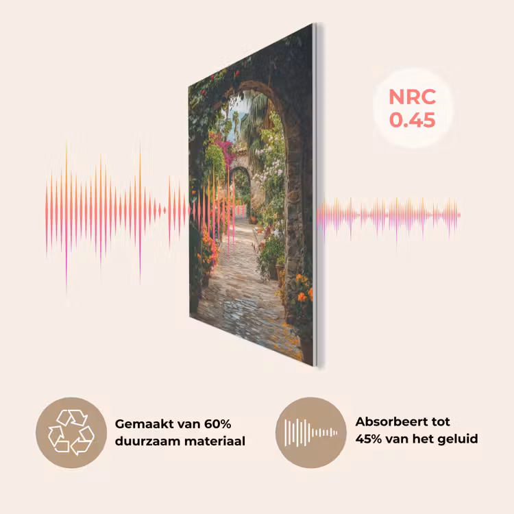 Doorkijk - Bloemen - Poort - Stenen PET vilt klein -USP_NL