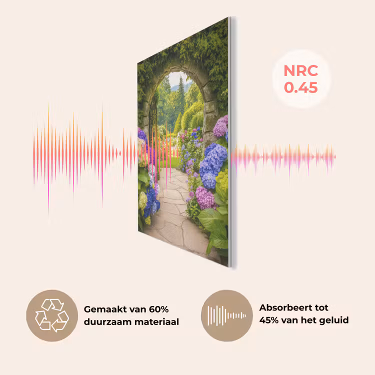 Doorkijk - Poort - Hortensia - Bloementuin PET vilt klein -USP_NL