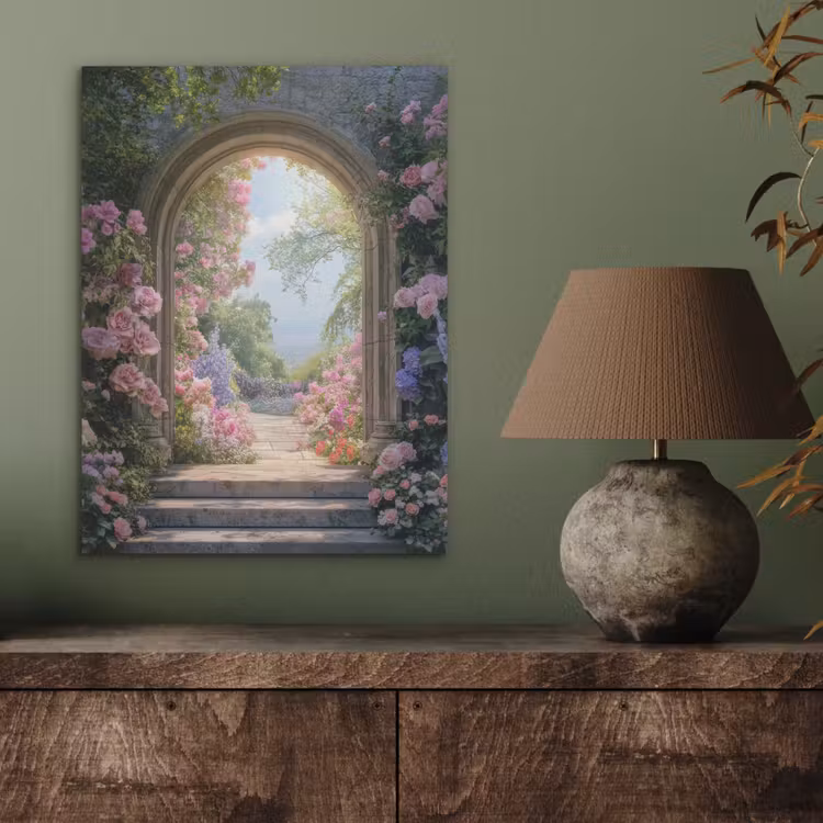Doorkijk - Rozen - Vintage - Bloemen PET vilt klein -sfeer2
