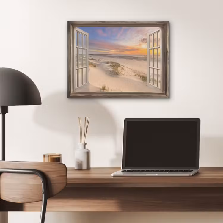 Doorkijk - Strand - Duinen - Natuur - Landschap PET vilt klein -sfeer5