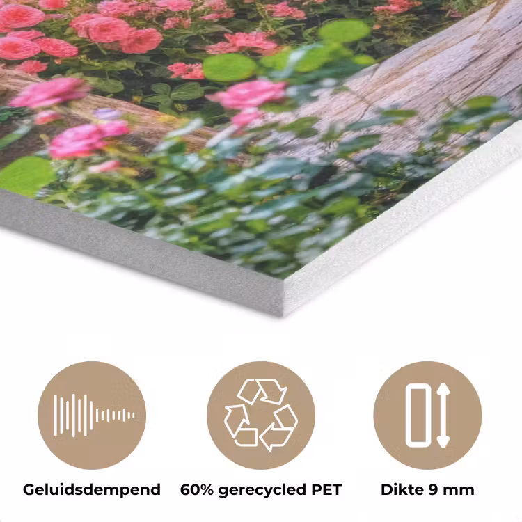 Doorkijk - Vuurtoren - Bloemen - Uitzicht PET vilt klein -closeup_NL