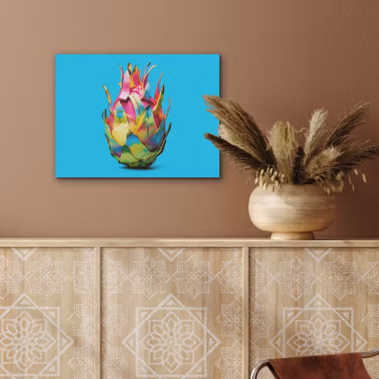 Drakenfruit - Blauw - Levendig PET vilt klein -sfeer4