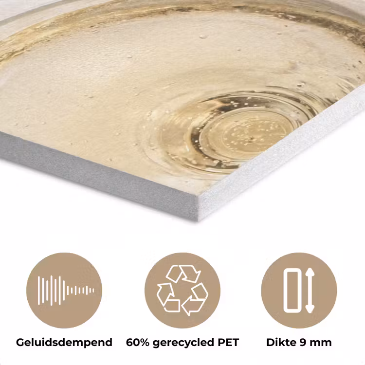 Drank - Glazen - Feest - Goud PET vilt klein -closeup_NL