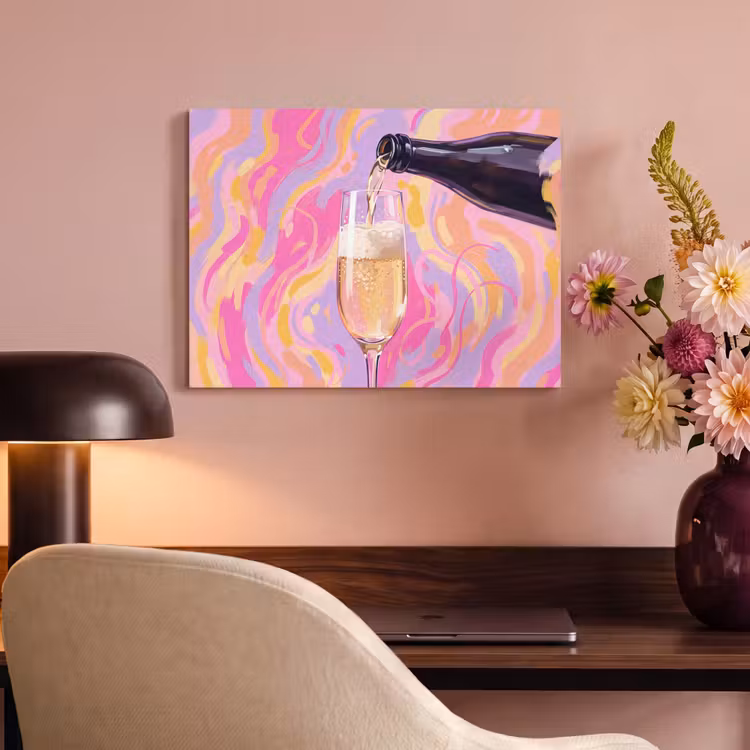 Drank - Inschenken - Feest - Abstract - Roze PET vilt klein -sfeer3