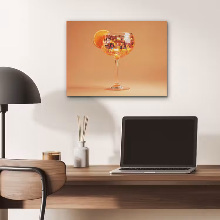 Drank - Oranje - Glitter - Disco PET vilt klein -sfeer5