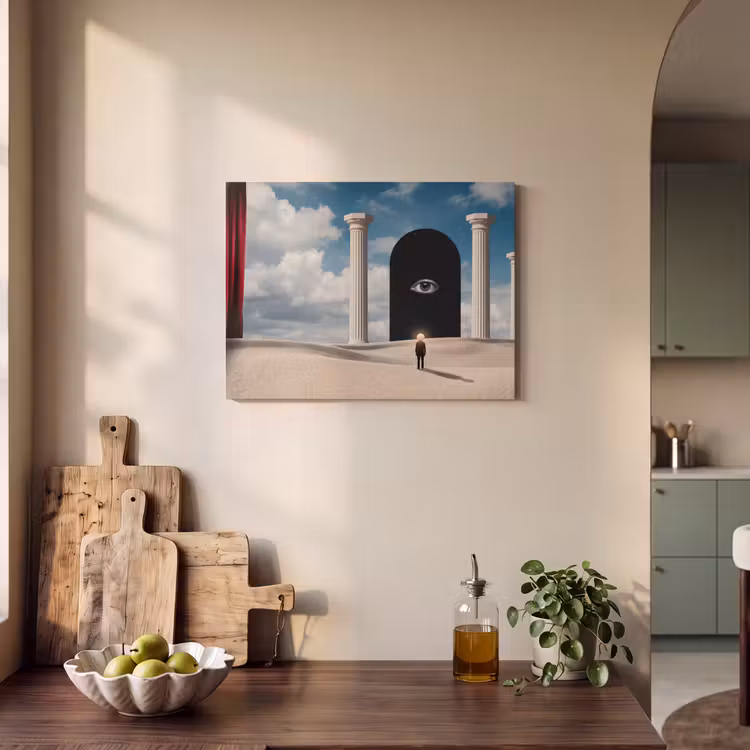 Akoestisch schilderij - Droom - Woestijn - Oog - Droom - Woestijn - Oog PET vilt klein