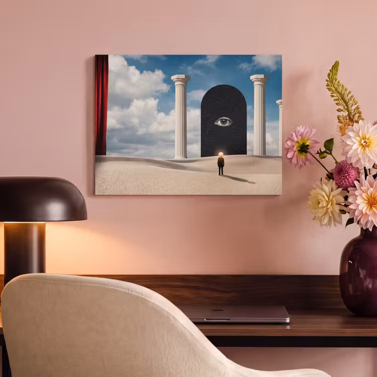 Akoestisch schilderij - Droom - Woestijn - Oog - Droom - Woestijn - Oog PET vilt klein