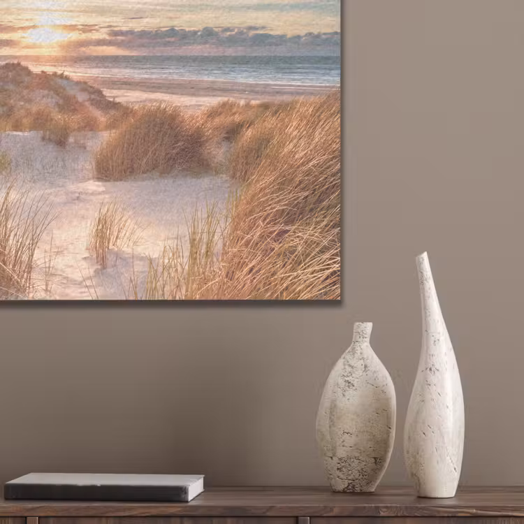 Duin - Planten - Zonsondergang - Strand - Zee PET vilt klein -sfeer6_closeup