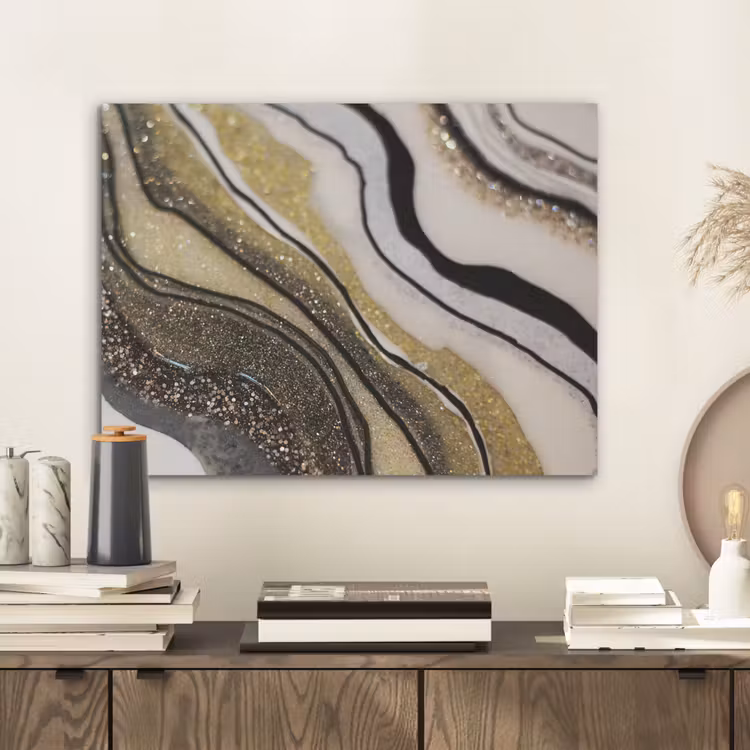 Edelsteen - Abstract - Marmer - Natuur PET vilt klein -sfeer1