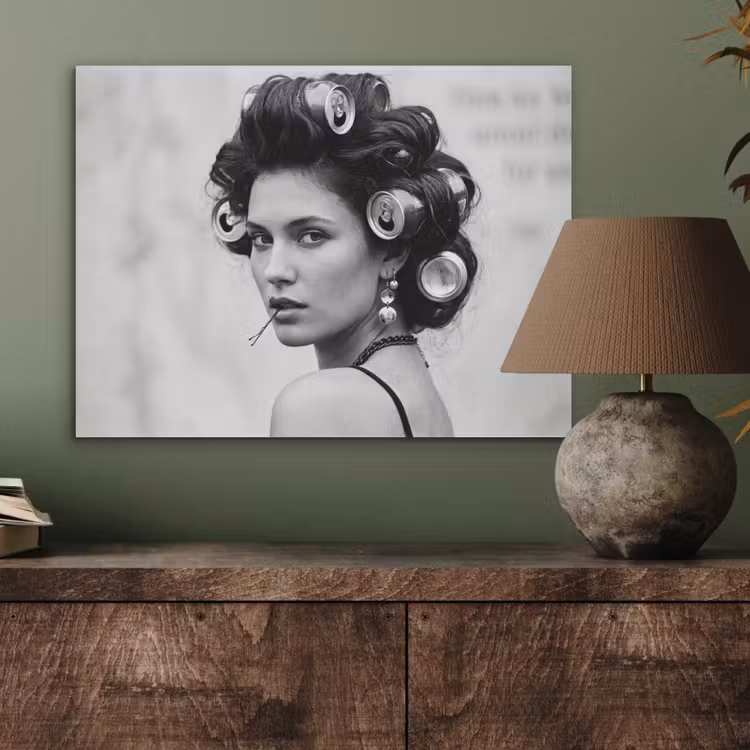 Edgy - Vrouw - Zwart - Wit PET vilt klein -sfeer2