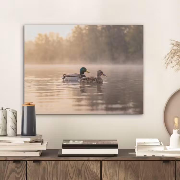 Eenden - Water - Mist - Natuur PET vilt klein -sfeer1