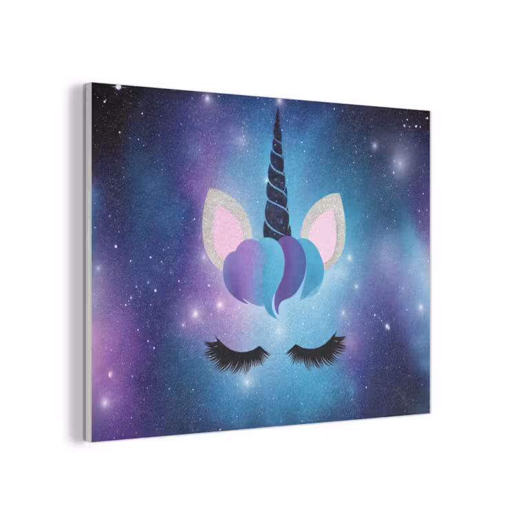 Eenhoorn - Sterrenstelsel - Magisch - Blauw PET vilt klein -3d
