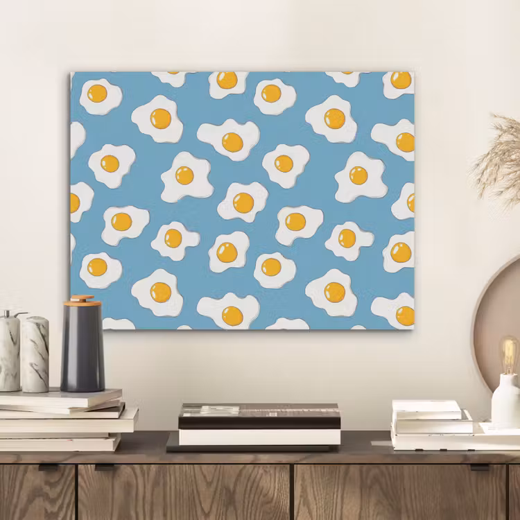 Eieren - Dooiers - Blauw PET vilt klein 837 -sfeer1