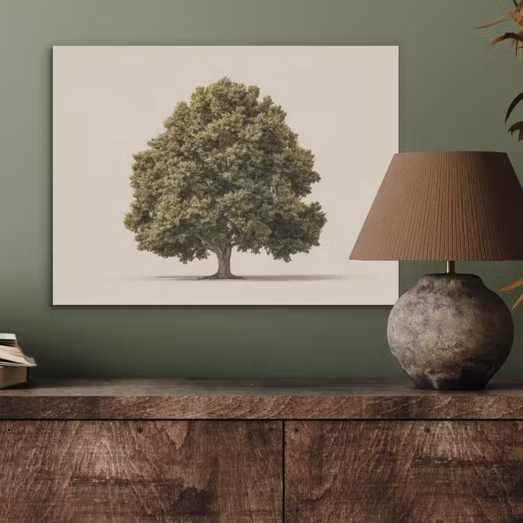 Eikenboom - Groen - Lichte achtergrond PET vilt klein -sfeer2