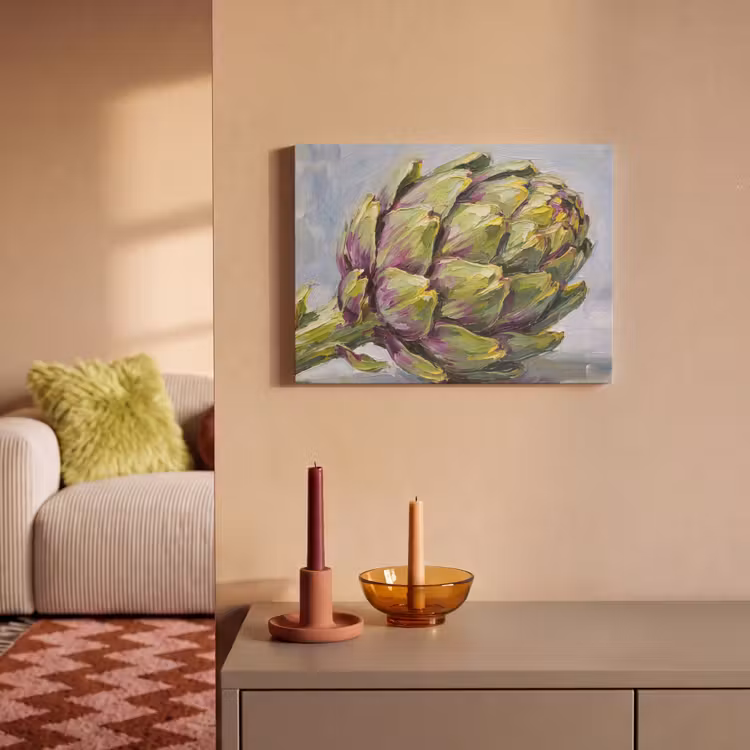 Akoestisch schilderij - Eten - Artisjok - Modern - Eten - Artisjok - Modern PET vilt klein