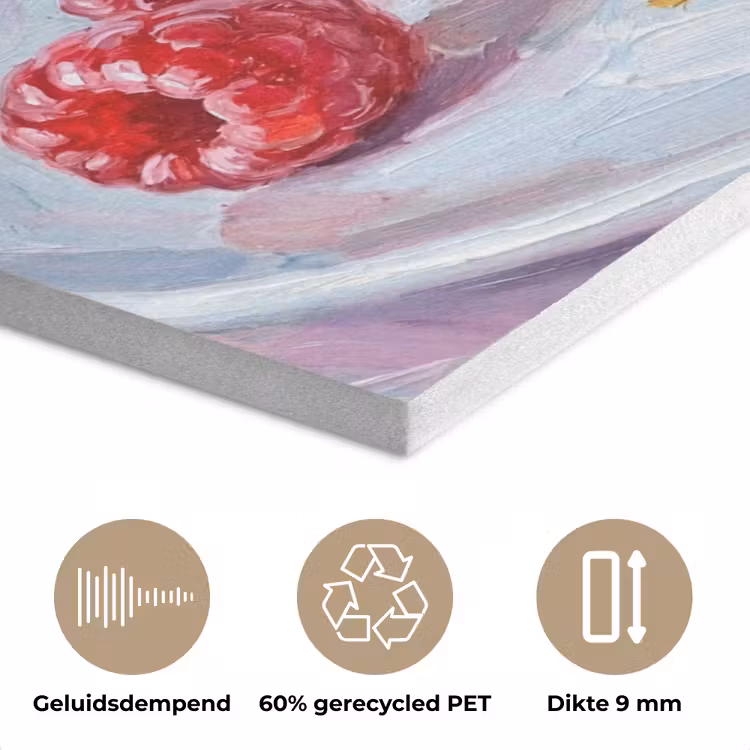 Eten - Cheesecake - Bessen - Abstract - Roze PET vilt klein -closeup_NL