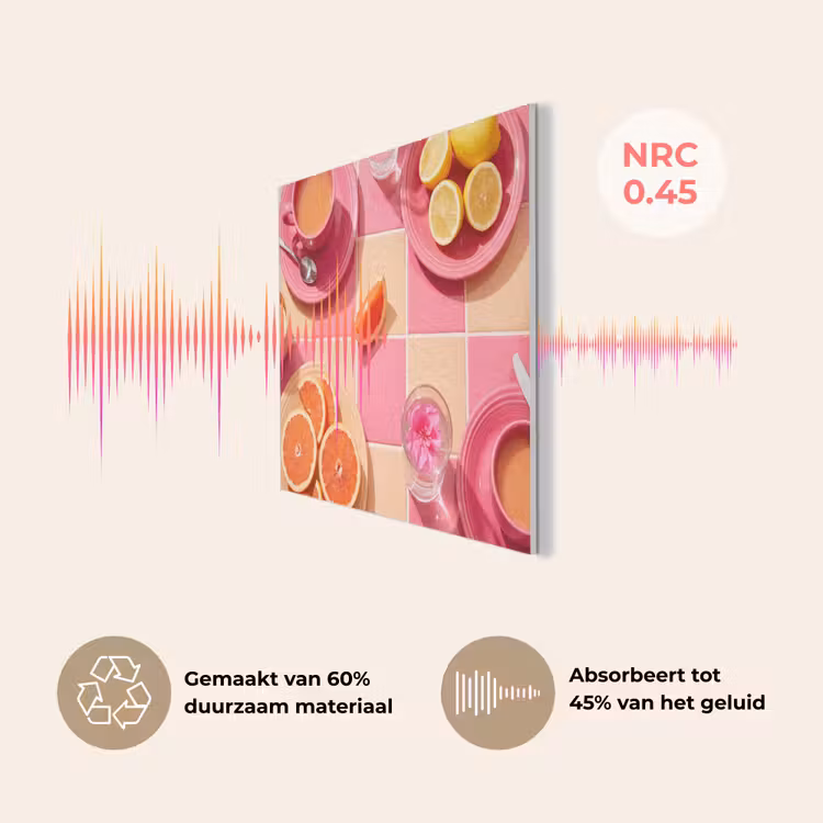 Eten - Citrusvruchten - Stillevens - Roze - Oranje PET vilt klein -USP_NL