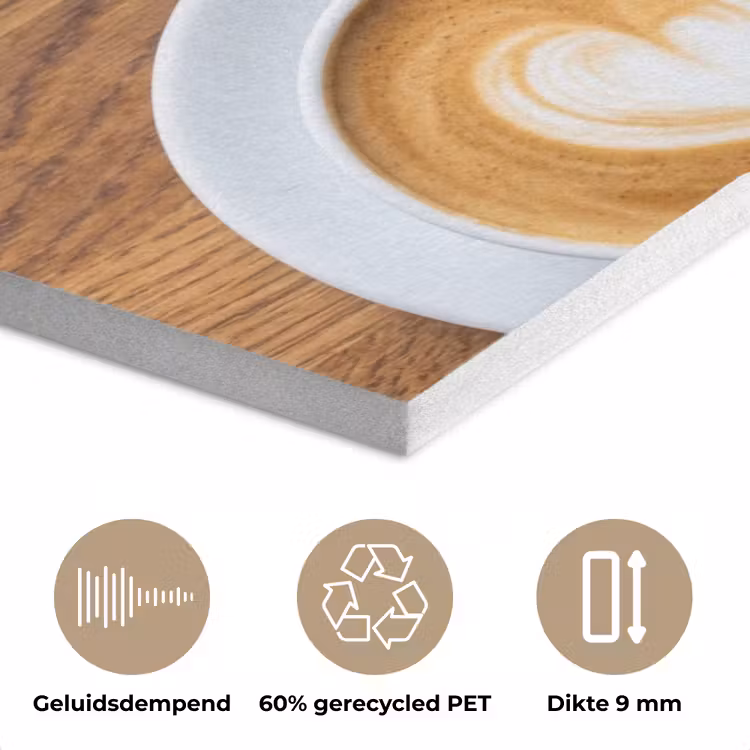 Eten - Croissant - Koffie - Ontbijt - Modern PET vilt klein -closeup_NL