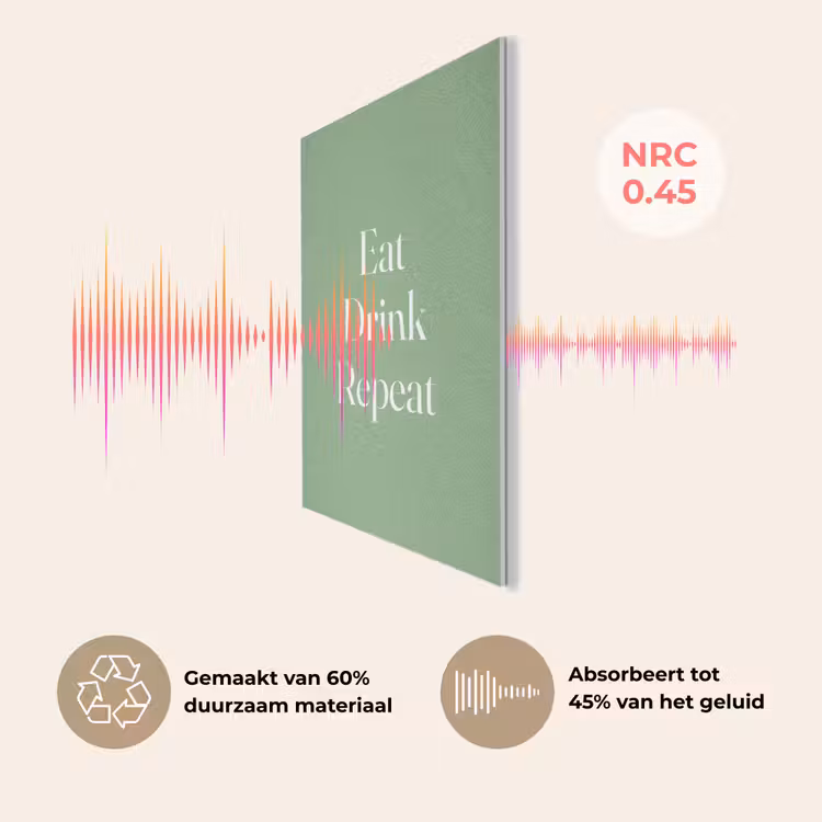 Eten - Drinken - Tekst - Mintgroen PET vilt klein -USP_NL
