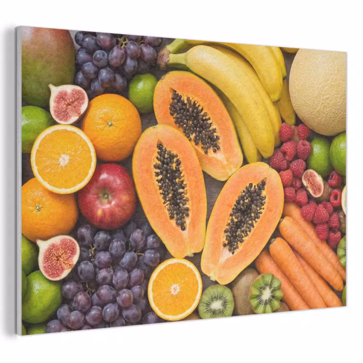 Eten - Fruit - Groenten - Vers - Kleurrijk PET vilt klein -3d