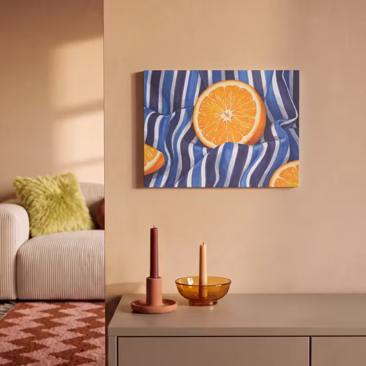 Akoestisch schilderij - Eten - Fruit - Oranje - Eten - Fruit - Oranje PET vilt klein