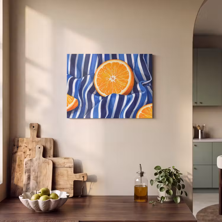 Akoestisch schilderij - Eten - Fruit - Oranje - Eten - Fruit - Oranje PET vilt klein