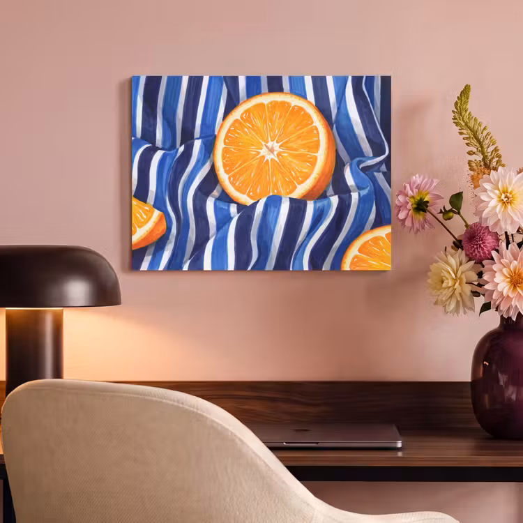 Akoestisch schilderij - Eten - Fruit - Oranje - Eten - Fruit - Oranje PET vilt klein