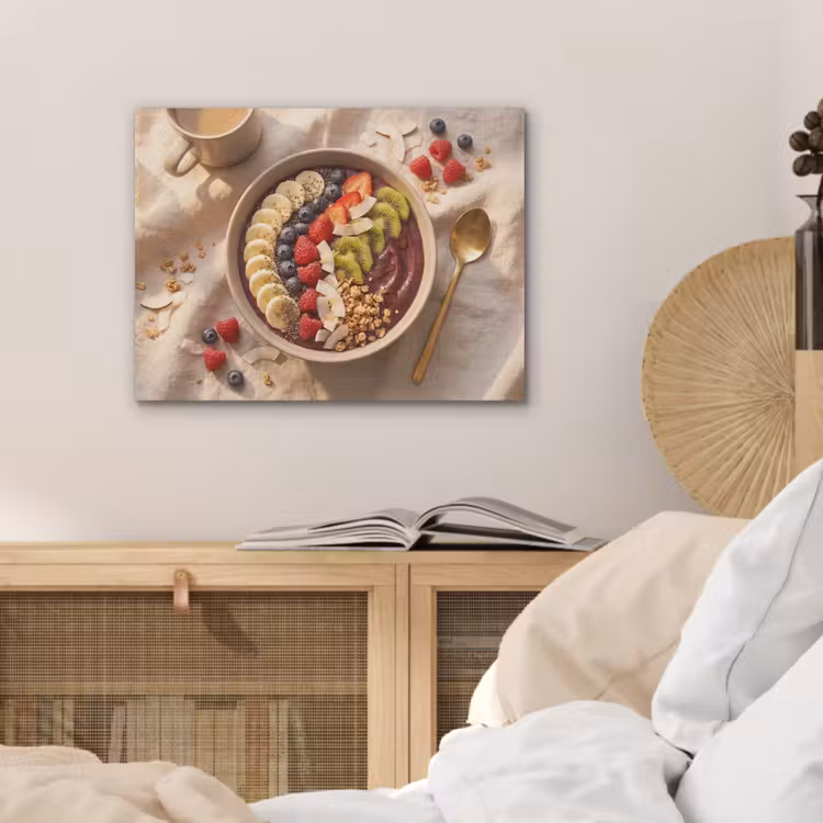 Eten - Ontbijtkom - Fruit - Gezond - Kleurrijk PET vilt klein -sfeer3