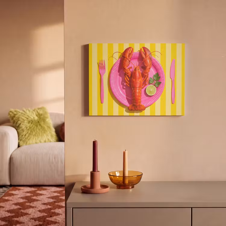 Eten - Roze - Geel - Modern - Culinaire PET vilt klein -sfeer1