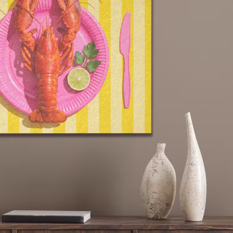 Eten - Roze - Geel - Modern - Culinaire PET vilt klein -sfeer6_closeup