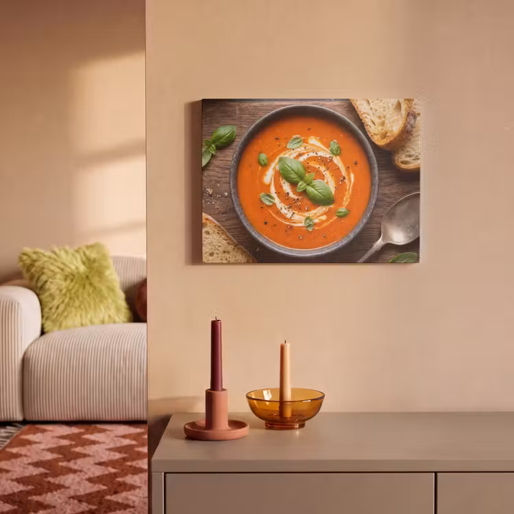 Eten - Soep - Basilicum - Rustiek - Rood PET vilt klein -sfeer1