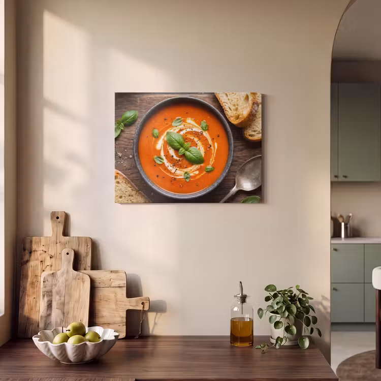 Eten - Soep - Basilicum - Rustiek - Rood PET vilt klein -sfeer2