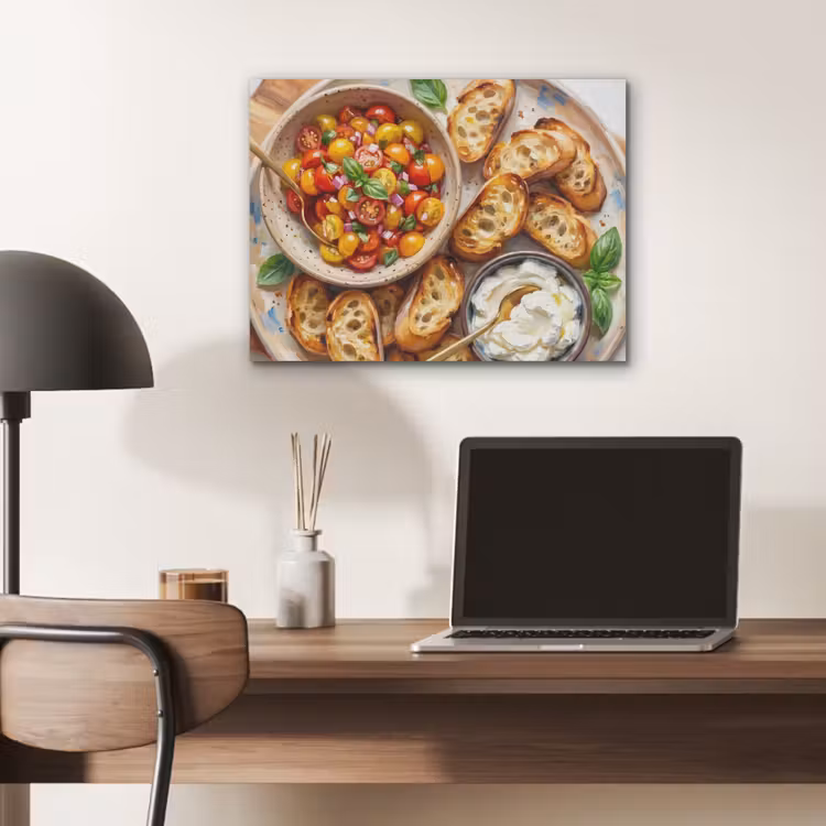 Eten - Tomaat - Brood - Kleurrijk - Keuken PET vilt klein -sfeer5