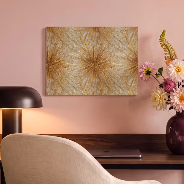 Explosie - Abstract - Goud - Wit PET vilt klein 837 -sfeer3