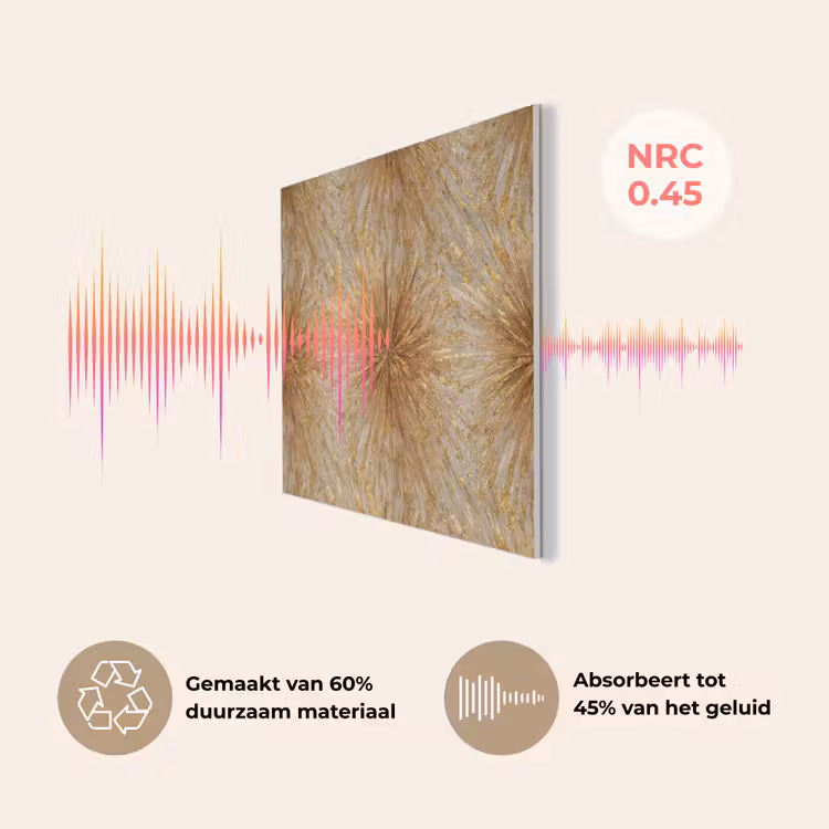 Explosie - Abstract - Goud - Wit PET vilt klein 837 -USP_NL