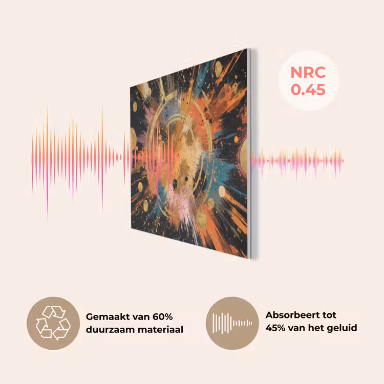 Explosie - Verfstructuur - Goud - Abstract PET vilt klein -USP_NL