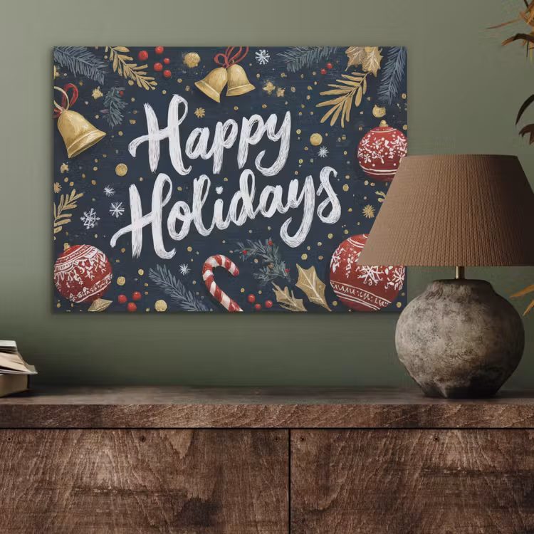 Feestelijk - Kerstgroet - Kleurrijk PET vilt klein -sfeer2