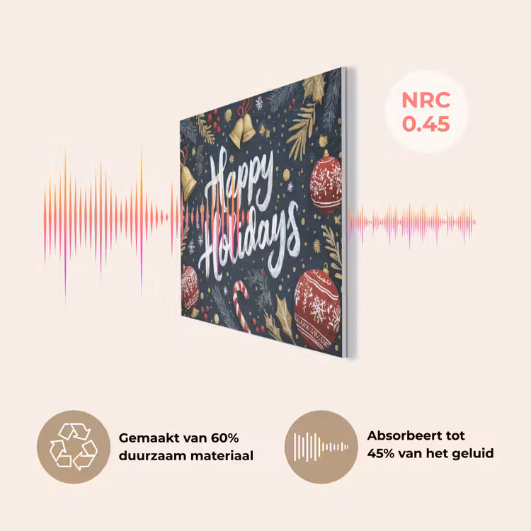 Feestelijk - Kerstgroet - Kleurrijk PET vilt klein -USP_NL