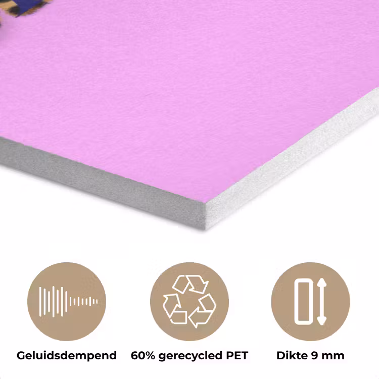 Felroze - Badass - Panterprint - Schaduw PET vilt klein -closeup_NL