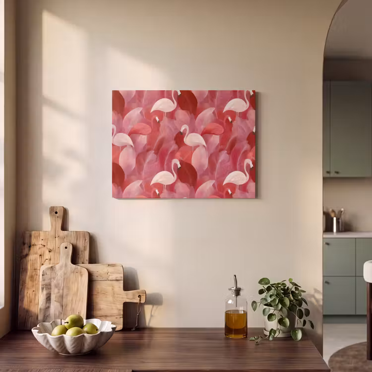 Flamingo - Botanisch - Elegant - Roze - Rood PET vilt klein 837 -sfeer2