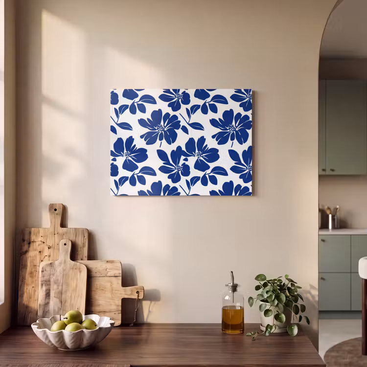 Floraal - Modern - Blauw PET vilt klein 837 -sfeer2