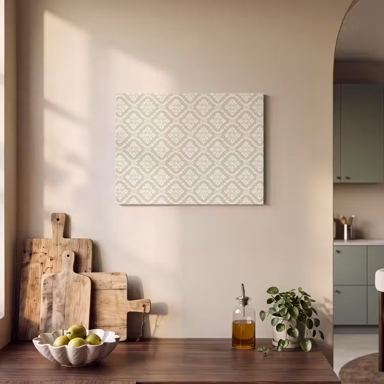 Floraal - Ornament - Beige PET vilt klein 837 -sfeer2